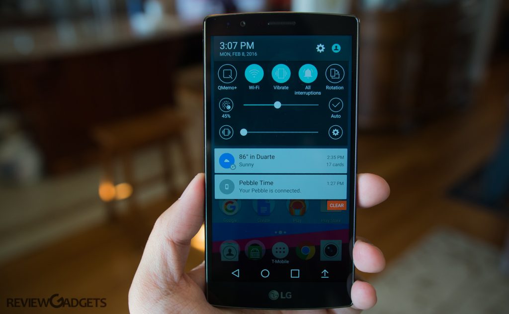 The LG G4 runs on Android 5.1 Lollipop